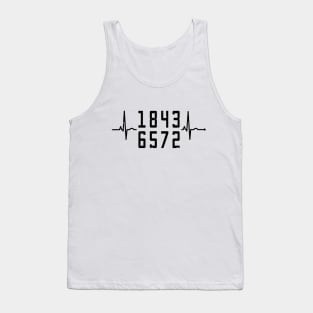 1843 V8 Car Lover in black. Tank Top